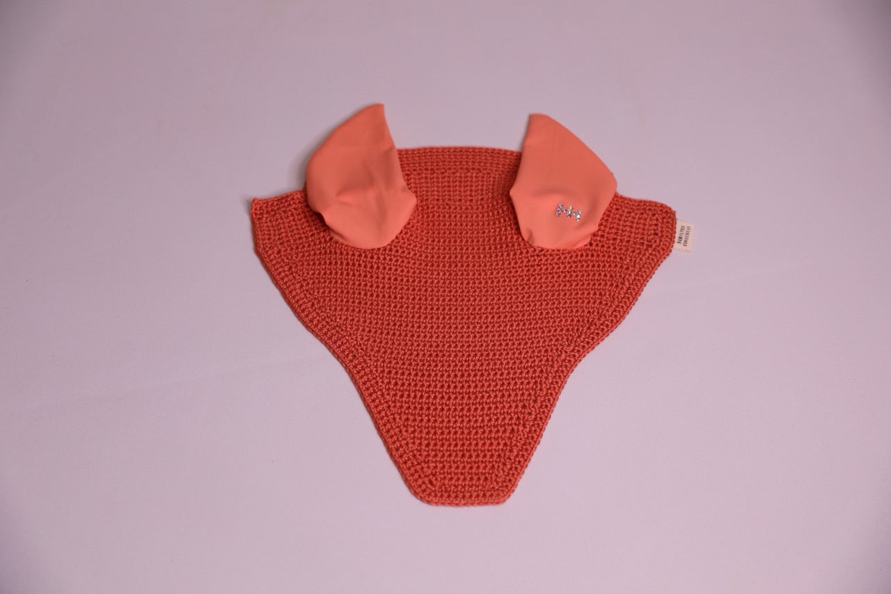 Ibiza Sunset Horse Bonnet - Handmade crochet with Swarovski crystals.
