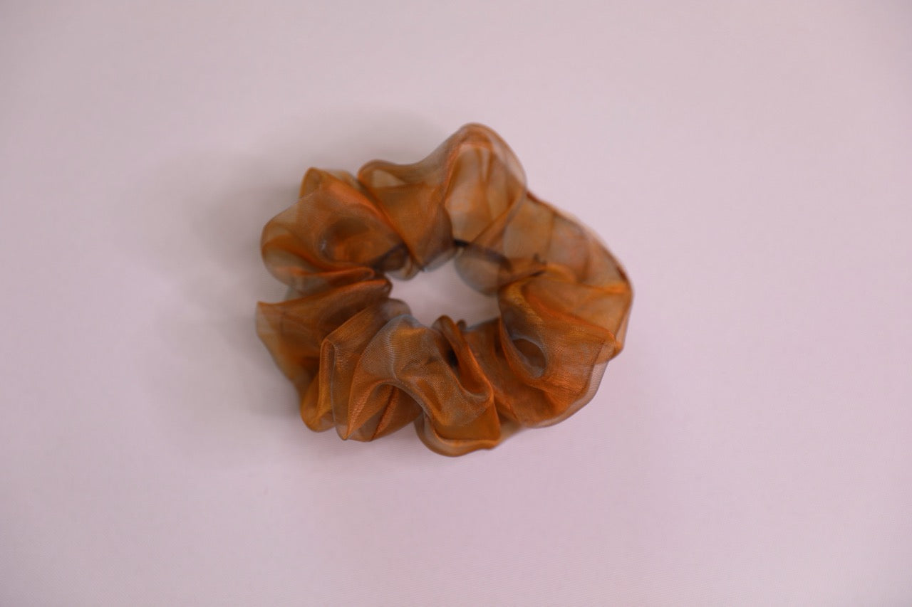 Sheer Gold Scrunchie Handmade In Canada