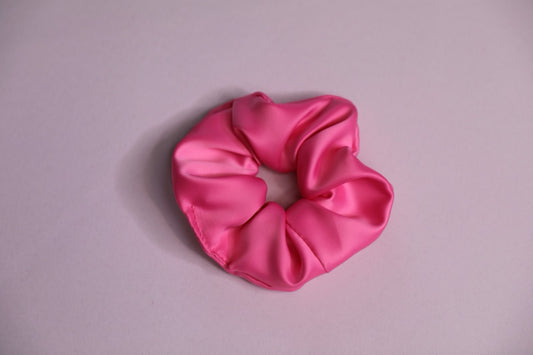 Baby Pink Satin Scrunchie Handmade In Canada