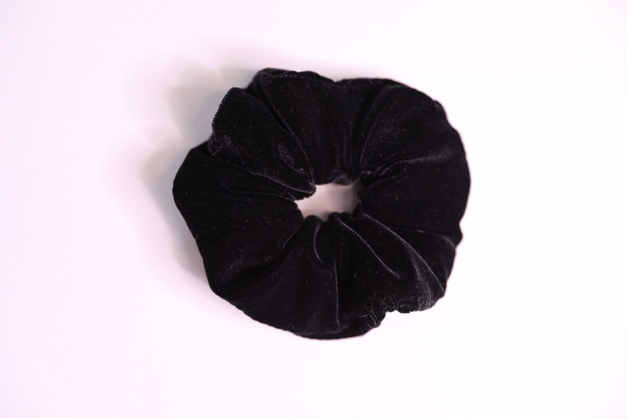 Black Velvet Scrunchie Handmade In Canada