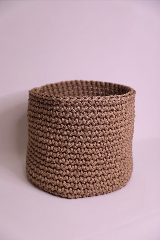 Espresso Crochet Basket