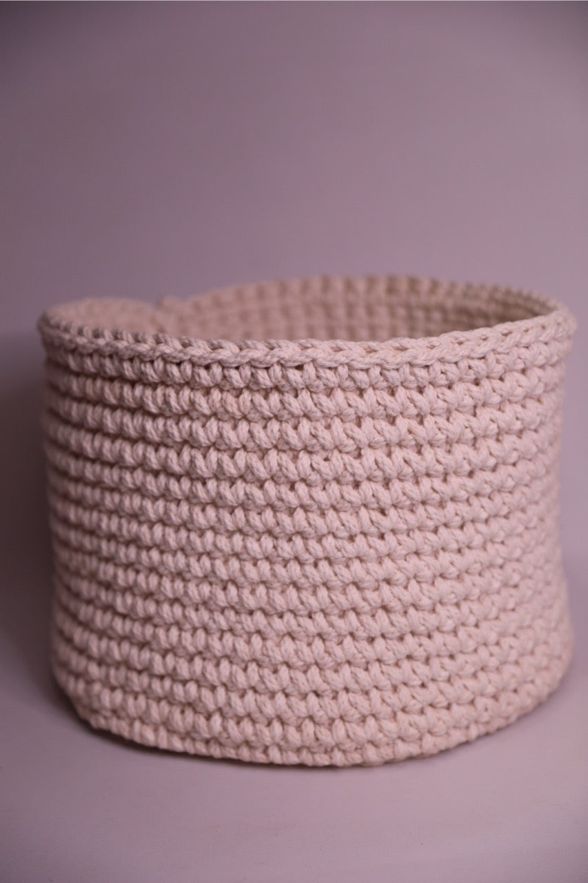 Soft White Crochet Basket